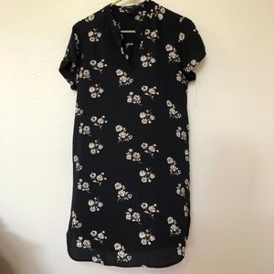 Forever 21 Navy Floral Print Shift Dress M